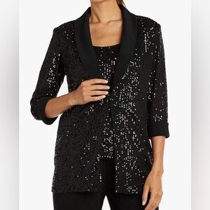 SZ 6 R & M Black Jacket 
Embellished in sequins